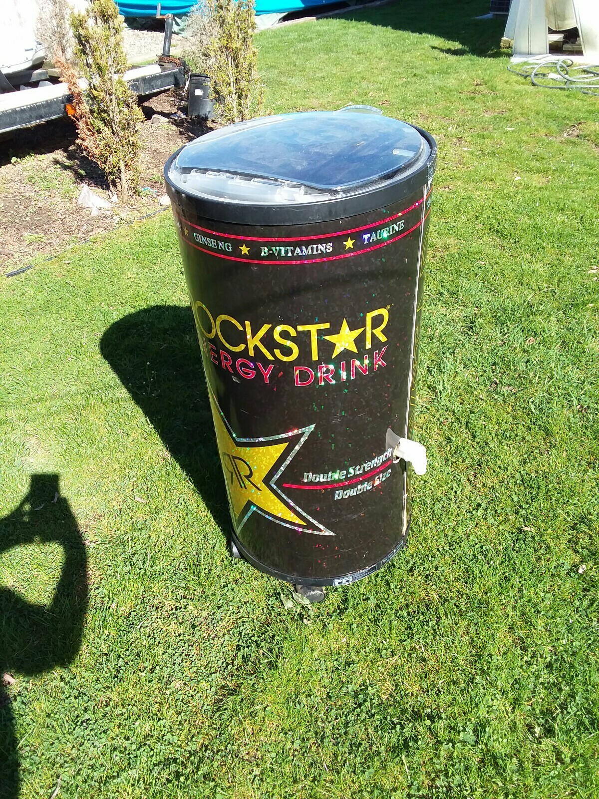 Rockstar Energy Drink Refrigerator Cooler Used