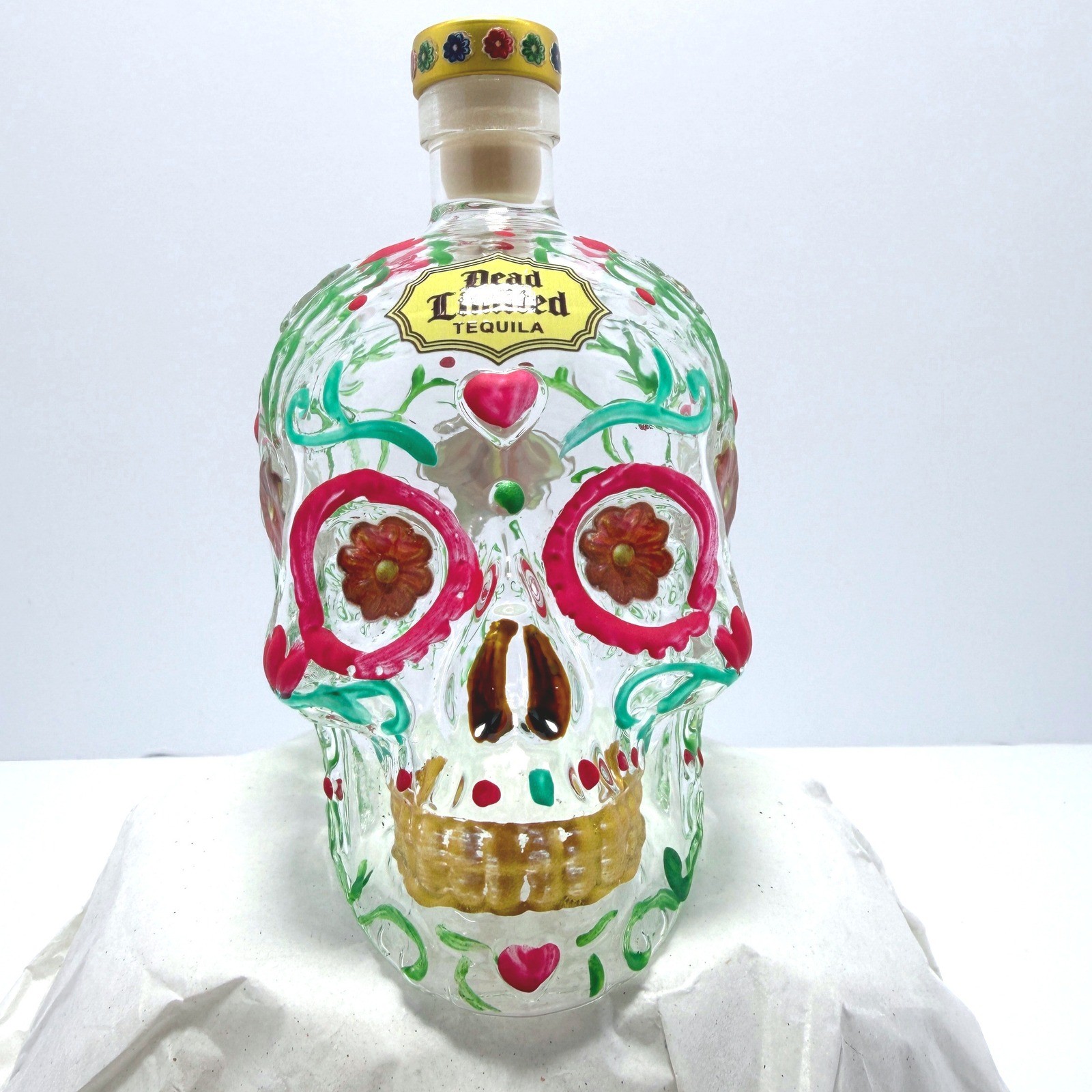 Dead Limited Tequila Bottle Sugar Skull Day of the Dead Hand Painted Empty New
