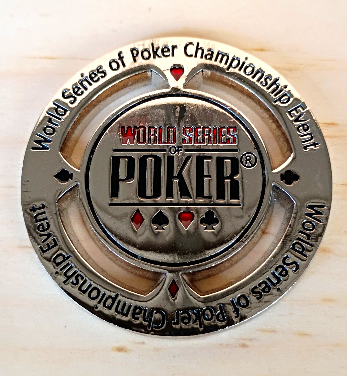 World Series of Poker Championship Event Metal Card Guard Poker Chip (DEFECT)