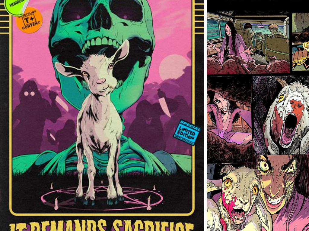 PREORDER - It Demands Sacrifice #1 Cover F 1:20 Flops Retro Variant Bad Idea NM