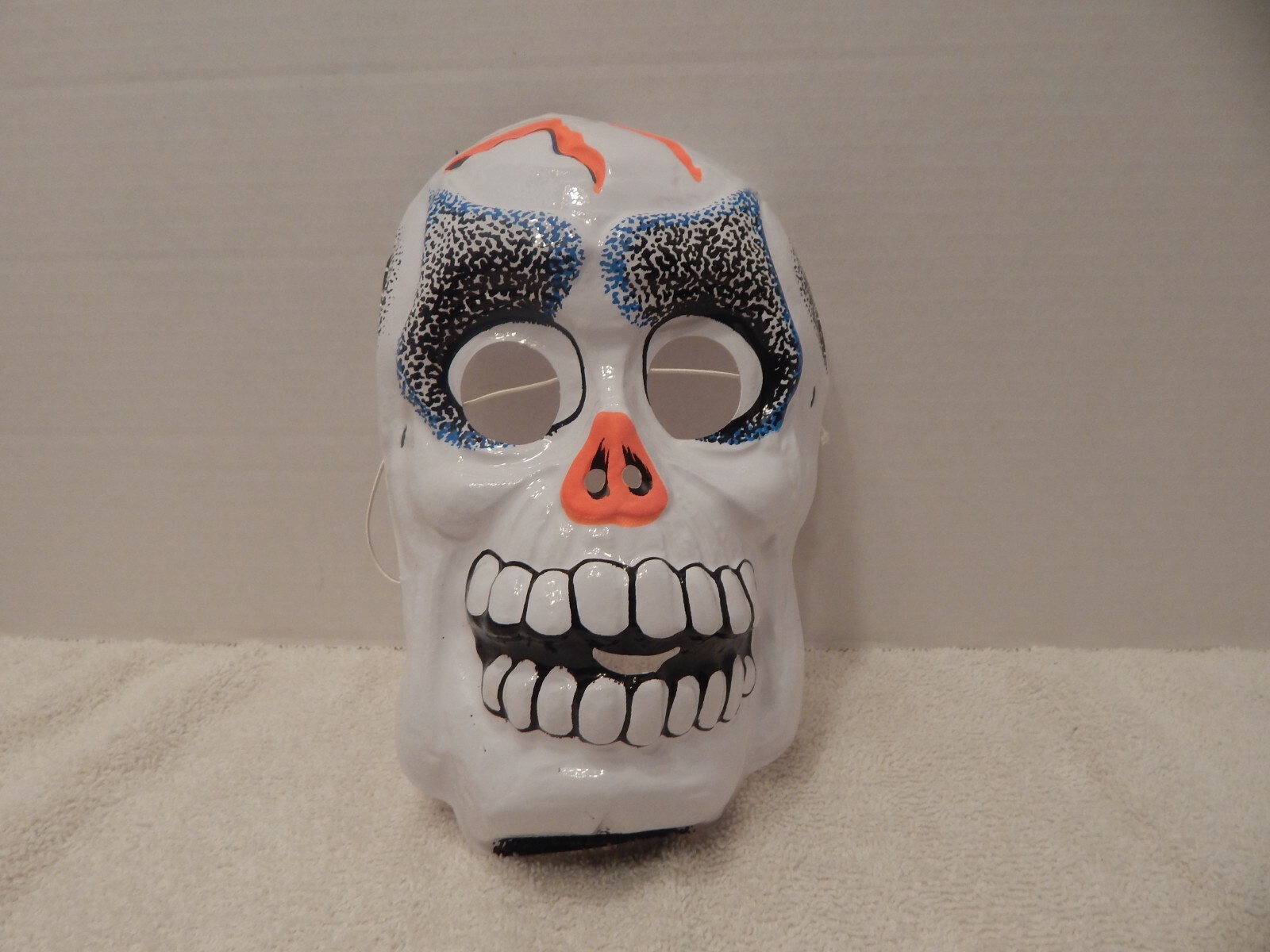 Vintage 1987 Ben Cooper Skeleton Halloween Mask NOS Perfect