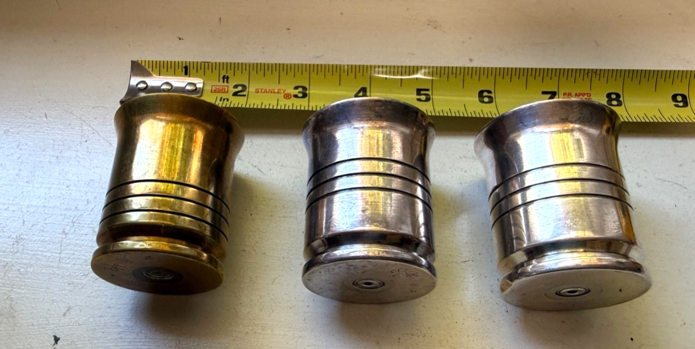 WWII Imperial Japanese Navy IJN 25mm Type AA Trench Art Sake Tea Cups - Original