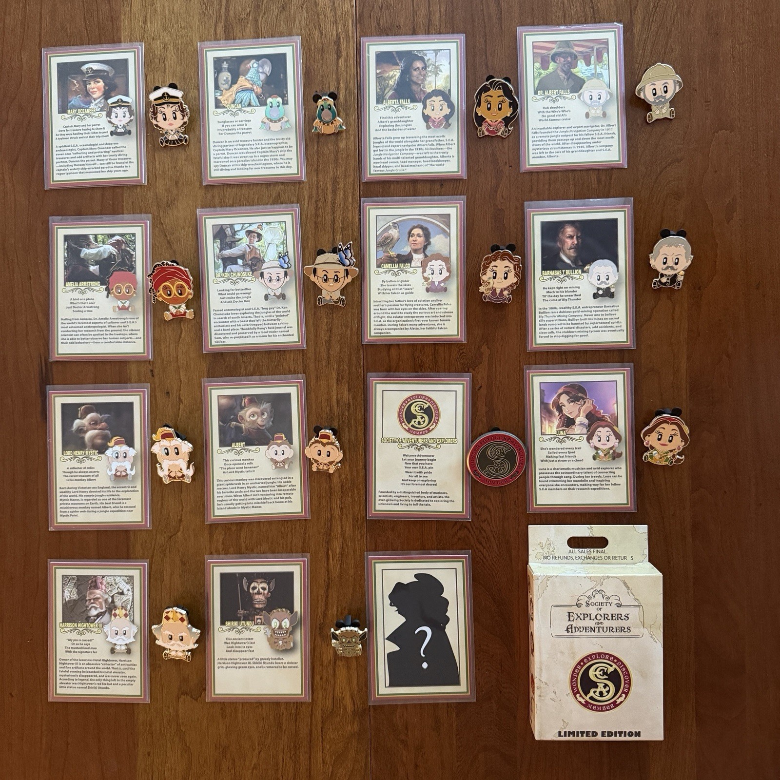 2026 D23 MOG COMPLETE FULL SET ADORBS S.E.A. Society Explorers Adventurers 14 pc