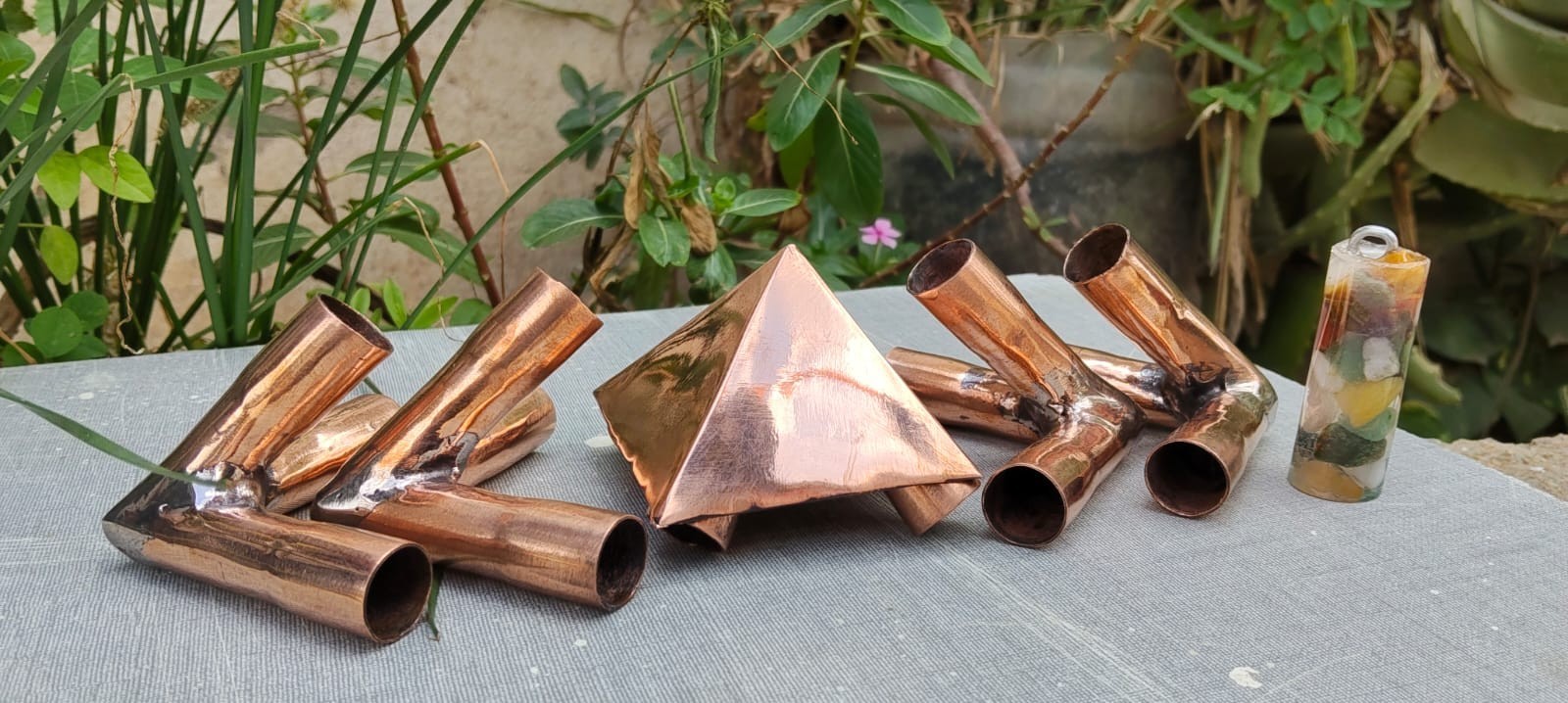 Giza Copper Pyramid Connector Kit ( 12mm ) – Handmade Meditation Pyramid kit