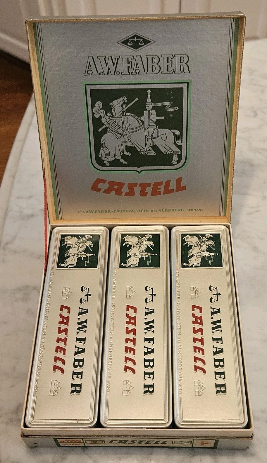 1952 NEW IN ORIGINAL BOX 6 Complete Sets Of  72 9000 3H Pencils NURNBERG GERMANY