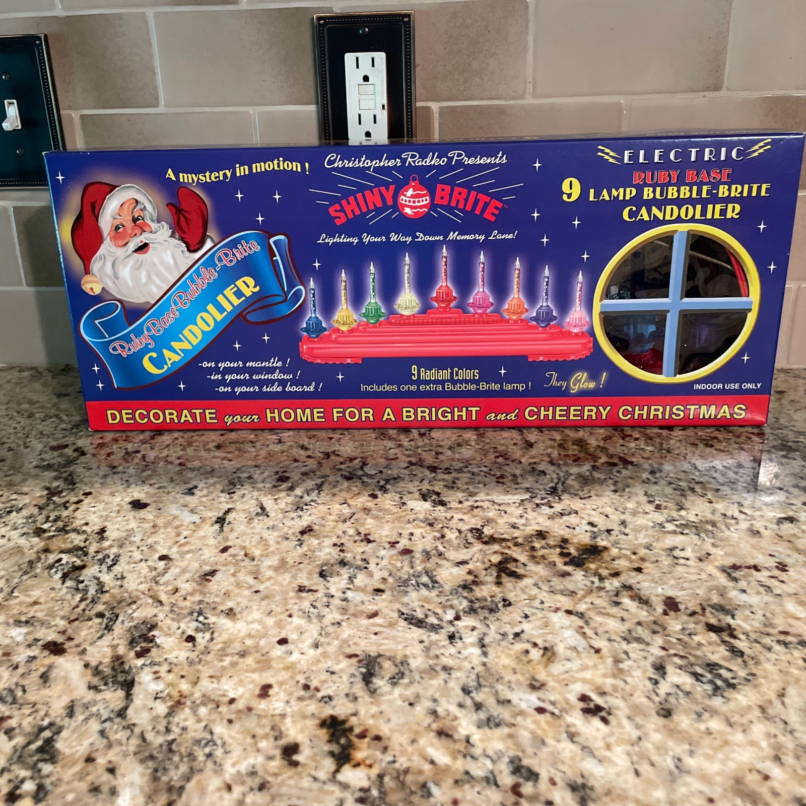 Brand New~ Christopher Radko Shiny Brite Christmas Candolier  Candelabra Lights