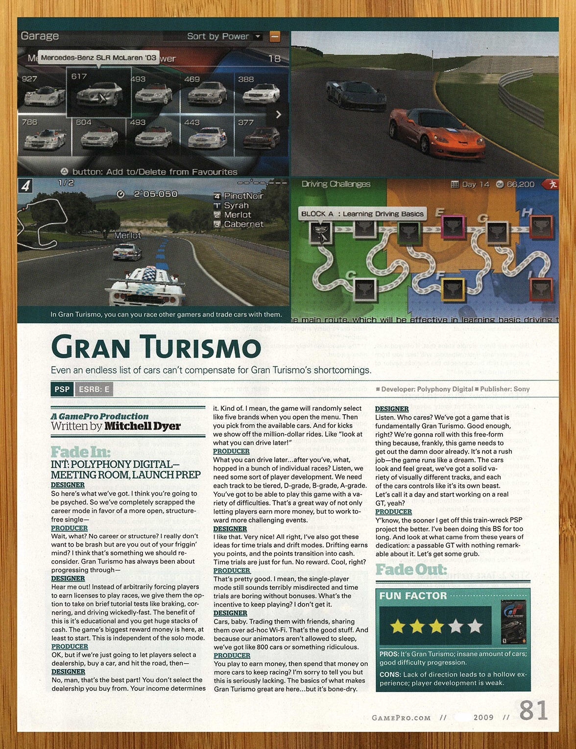 2009 Gran Turismo PSP Print Ad/Poster Authentic Car Racing Video Game Promo Art