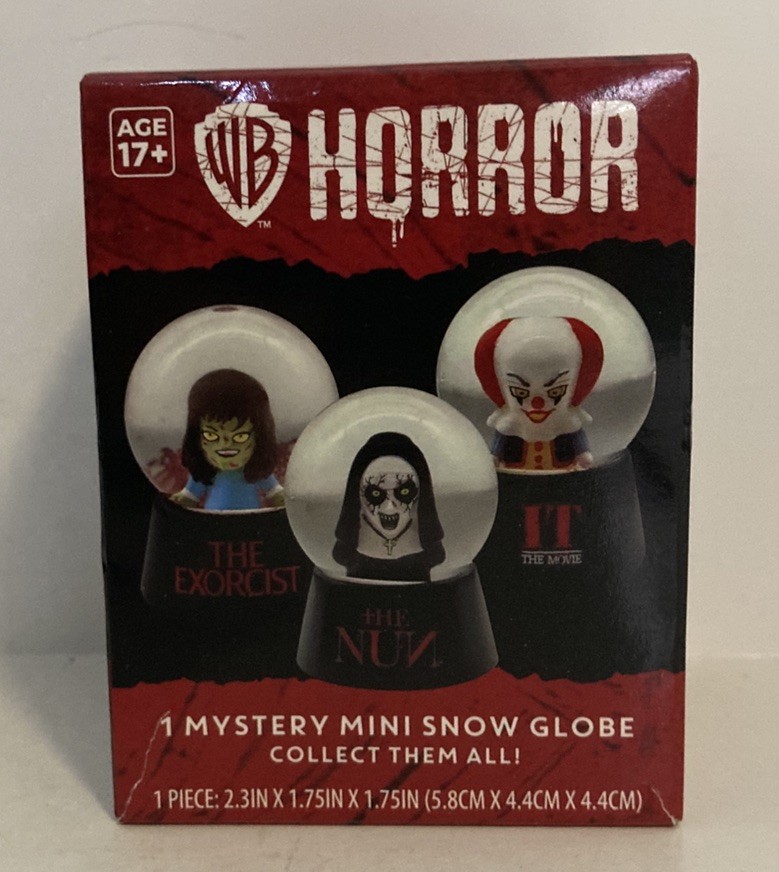 NIB 2024 CultureFly WB Horror Mystery Blind Box Halloween 2.3” Mini Snow Globe