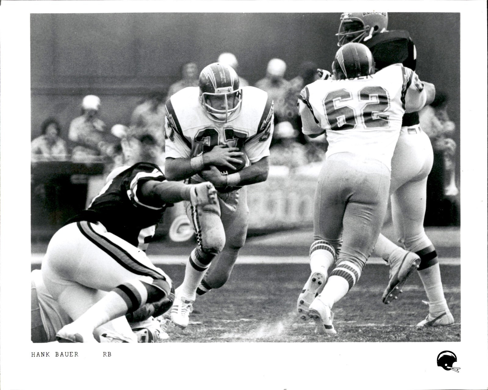 CGE7 Original Photo HANK BAUER DON MACEK 1977-82 SAN DIEGO CHARGERS FOOTBALL