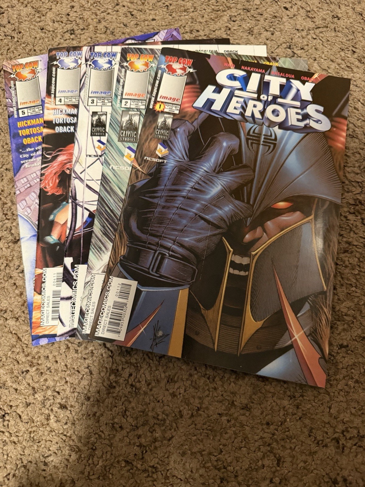 City of Heroes #1-5 Lot Top Cow Image Comics NCsoft MMO 5 Issue Run