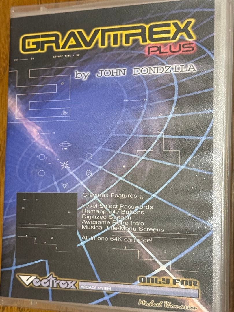 Gravitrex Plus Vectrex Game John Dondzila 2002 Complete Case Manual