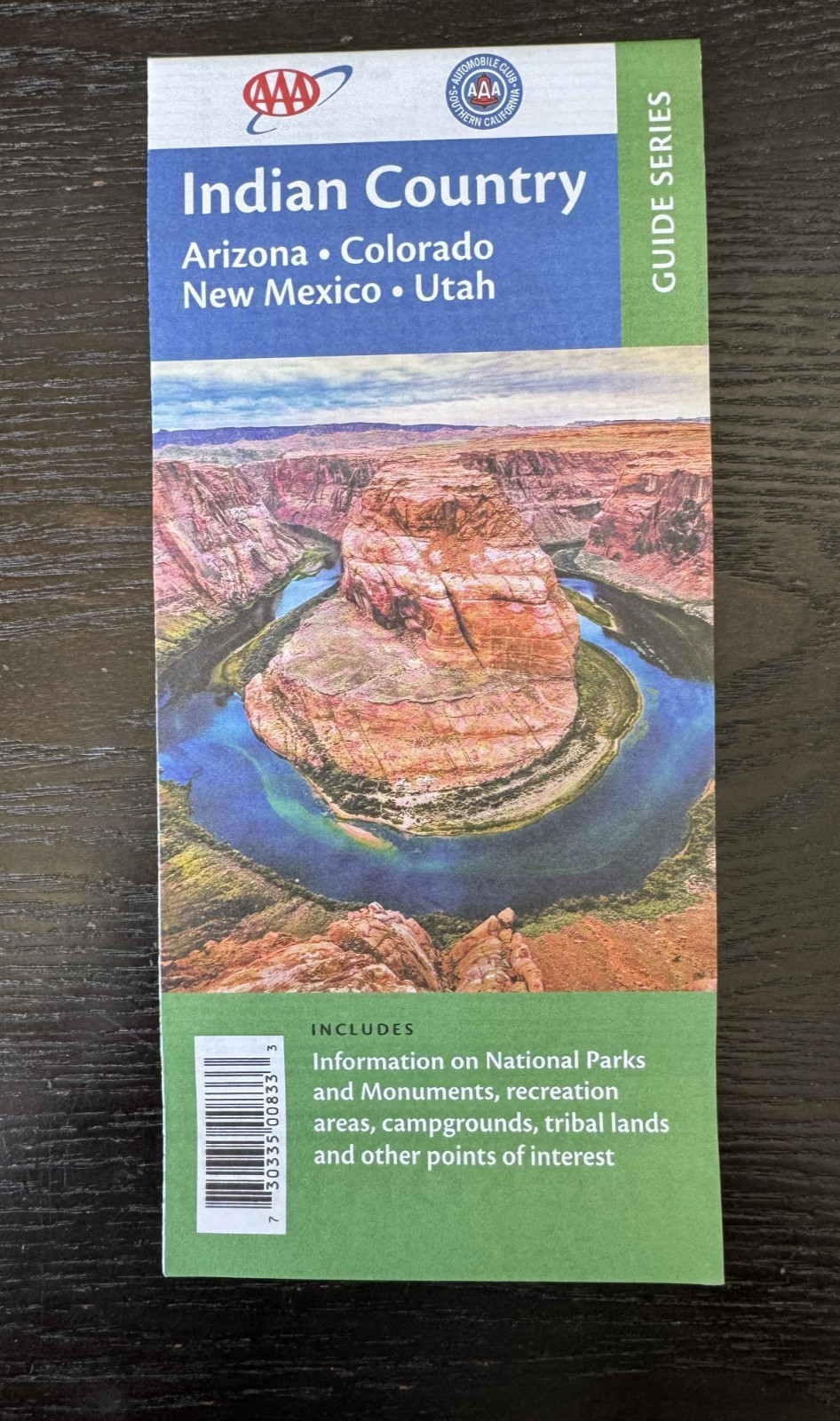 AAA Road Map-Covers National Parks  in AZ CO NM UT- Indian Country-Guide Series