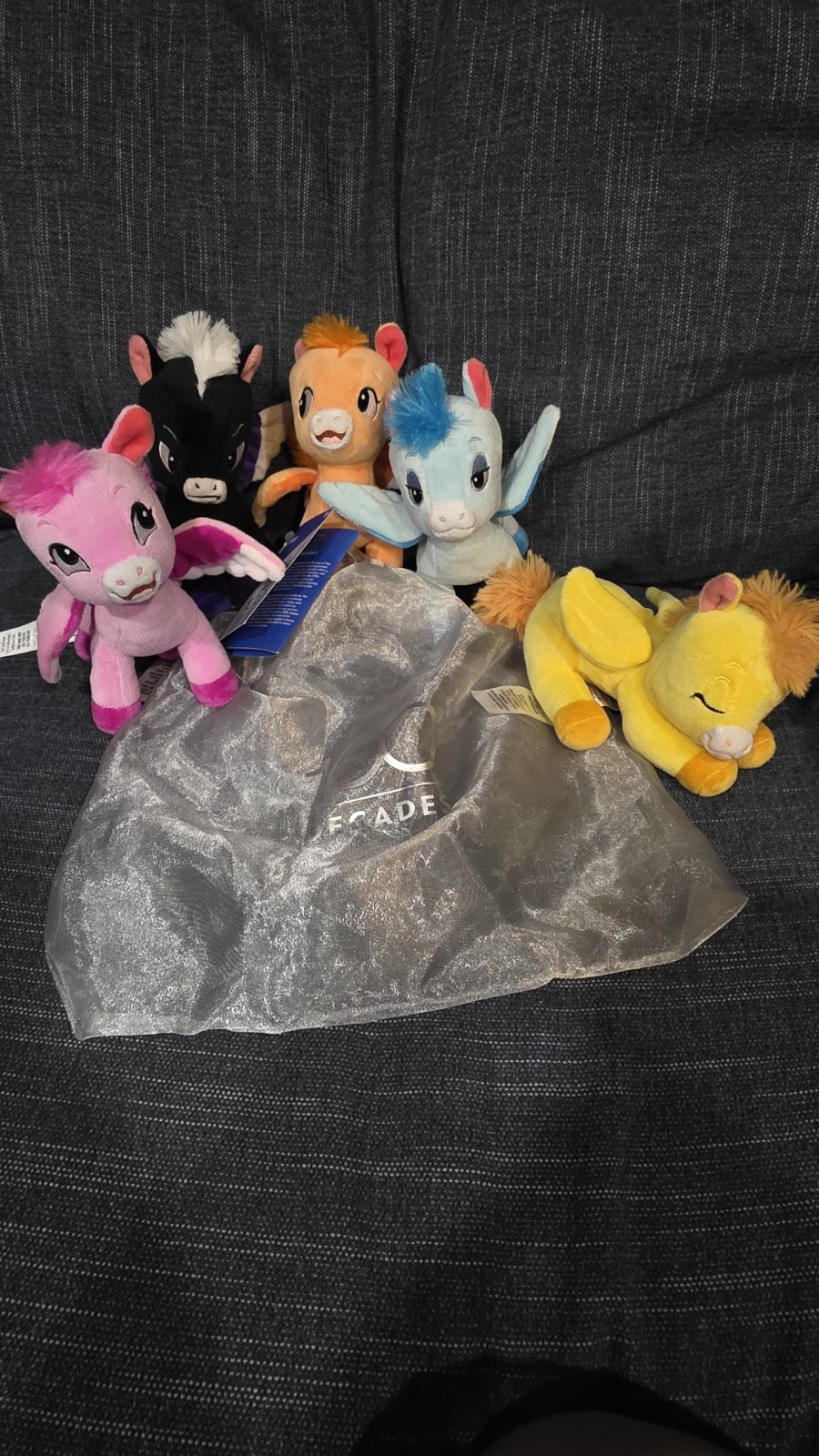 Disney Fantasia Pegasus Plush Set  7” Disney 100 decades Lot of Five 