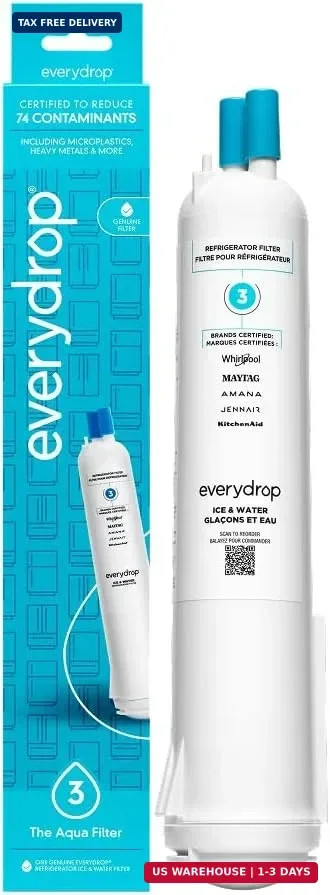 everydrop by Whirlpool Ice and Water Refrigerator Filter 3, EDR3RXD1, Single-Pac