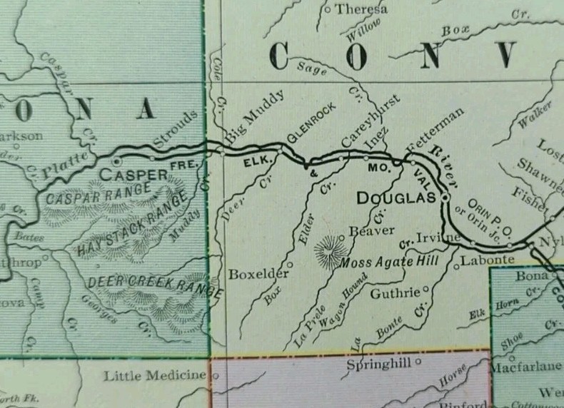 Vintage 1902 WYOMING Map 22