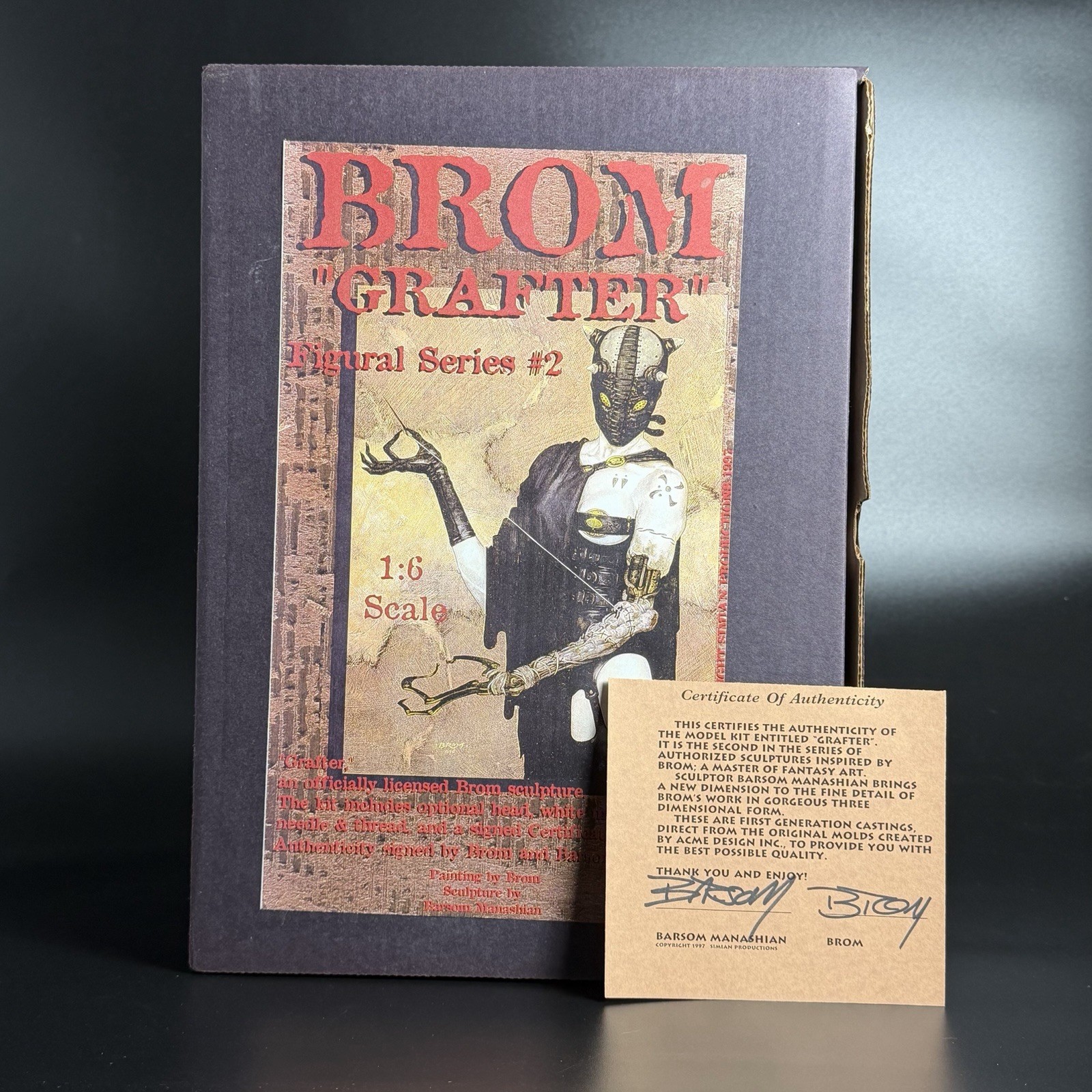 1997 Simian Productions Brom & Barsom Signed-  S2 Grafter -1:6 Sculpture Kit NEW