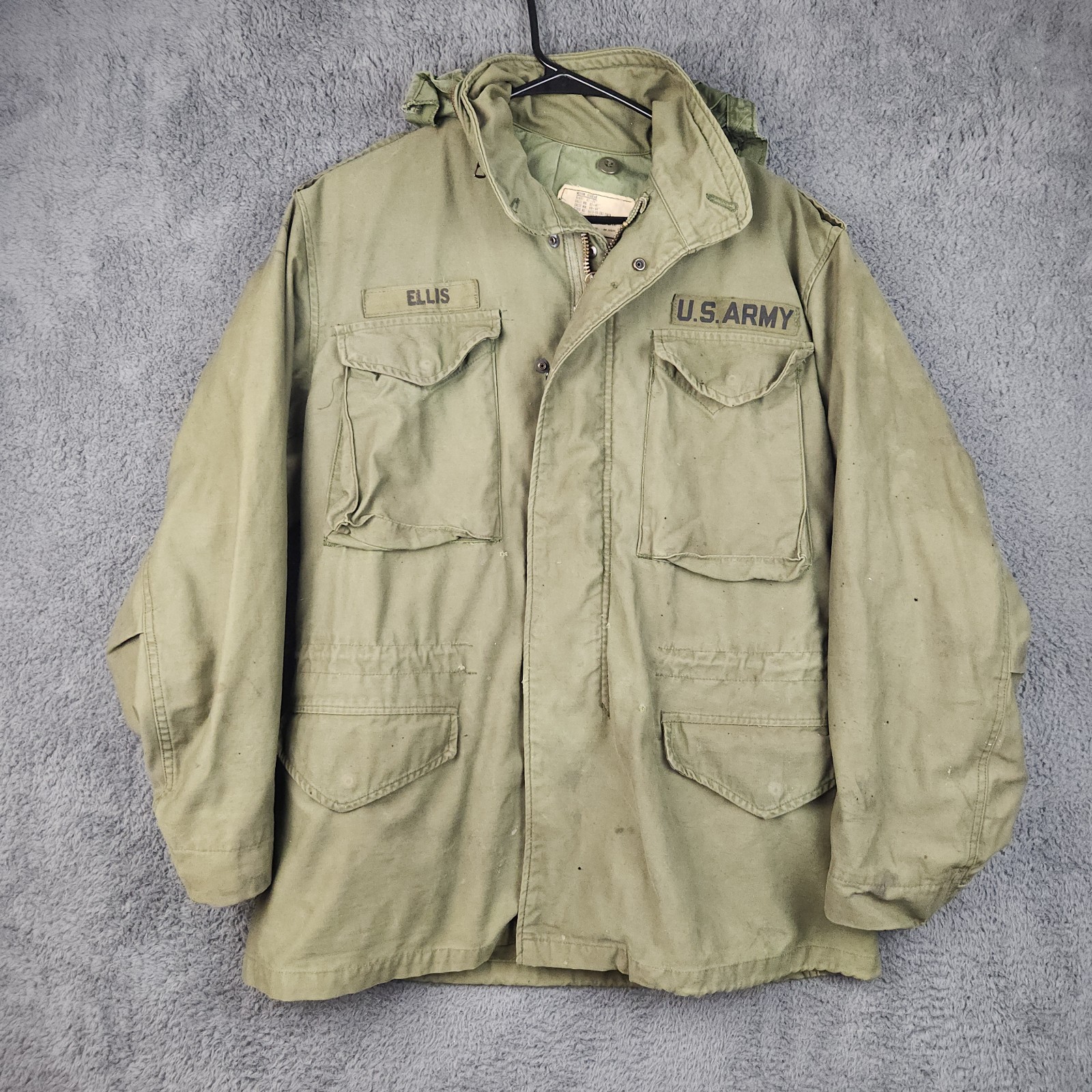 Vintage M65 Cold Weather Field Jacket Medium Vietnam OG-107 Army Military 70s