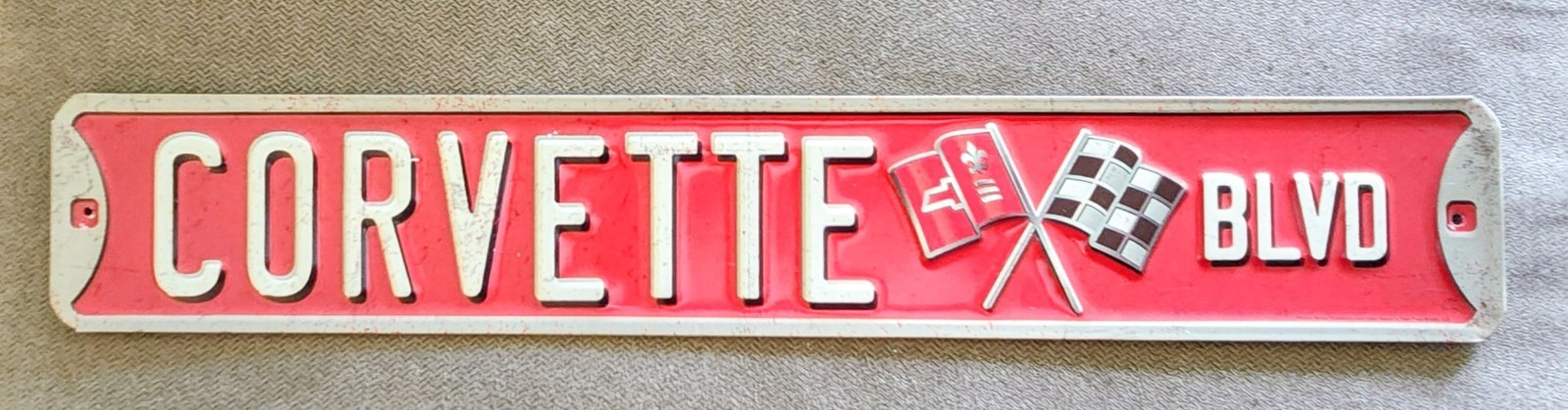New Corvette Blvd Embossed Metal GM Garage Man Cave Street Sign 20\