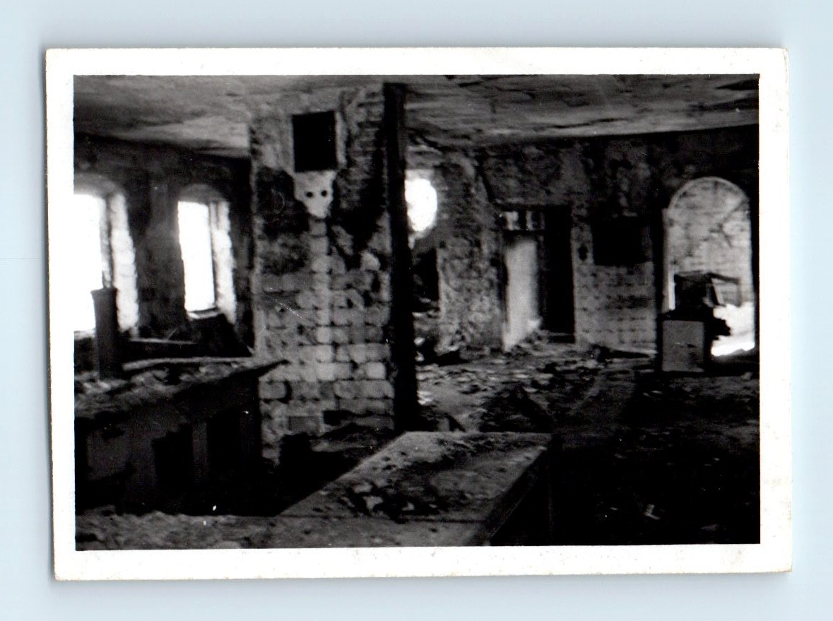 Old Vintage Photo INTERIOR BUILDING RUINS ABANDONED PLACES HAUNTING IMAGE