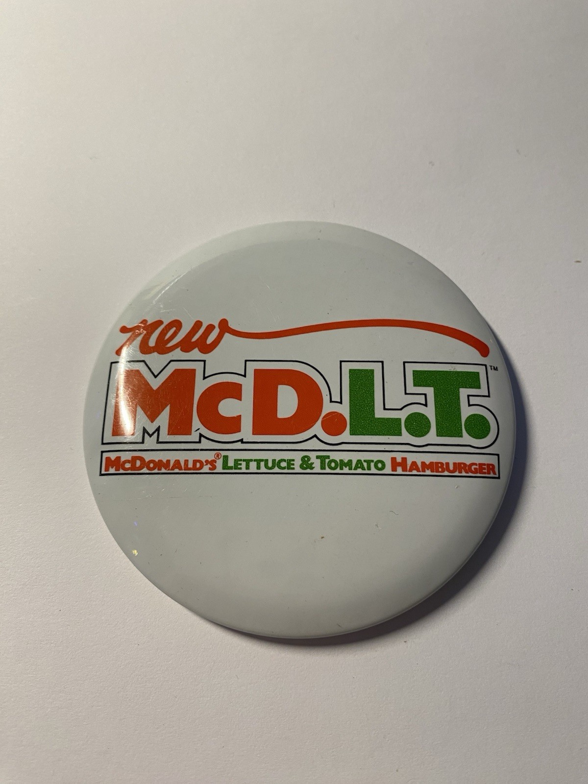Vintage McDonald\'s Button Pin Try McD.L.T. 3\