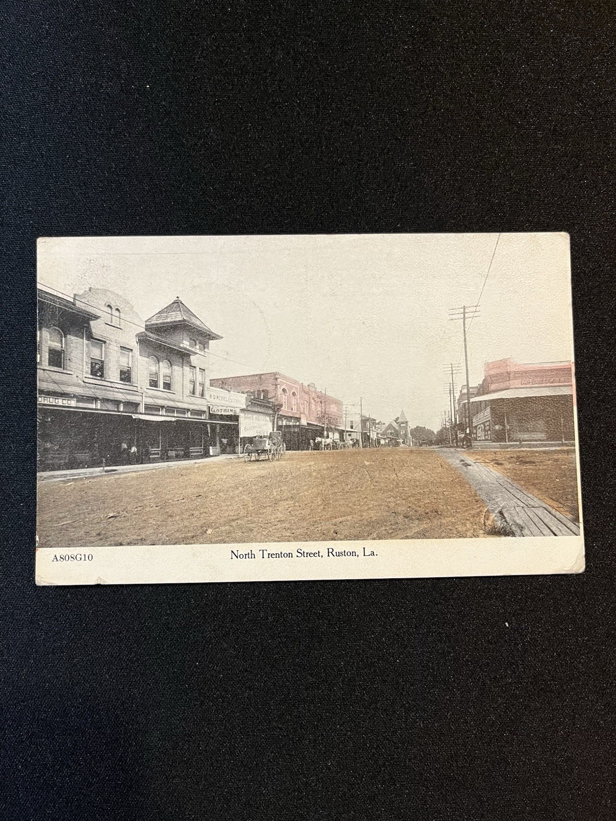 North Trenton St. RUSTON Louisiana— Rare Antique 1909 Real Photo? Postcard