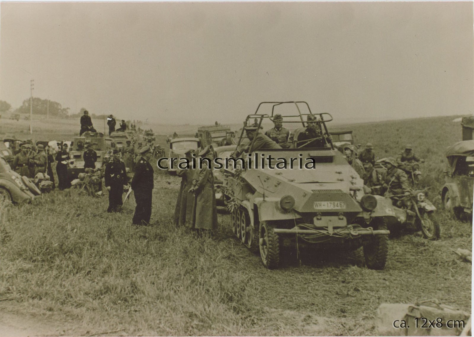 Repro Photo Tank General Heinz Guderian in SdKfz 251 Command Armoured Scout Car