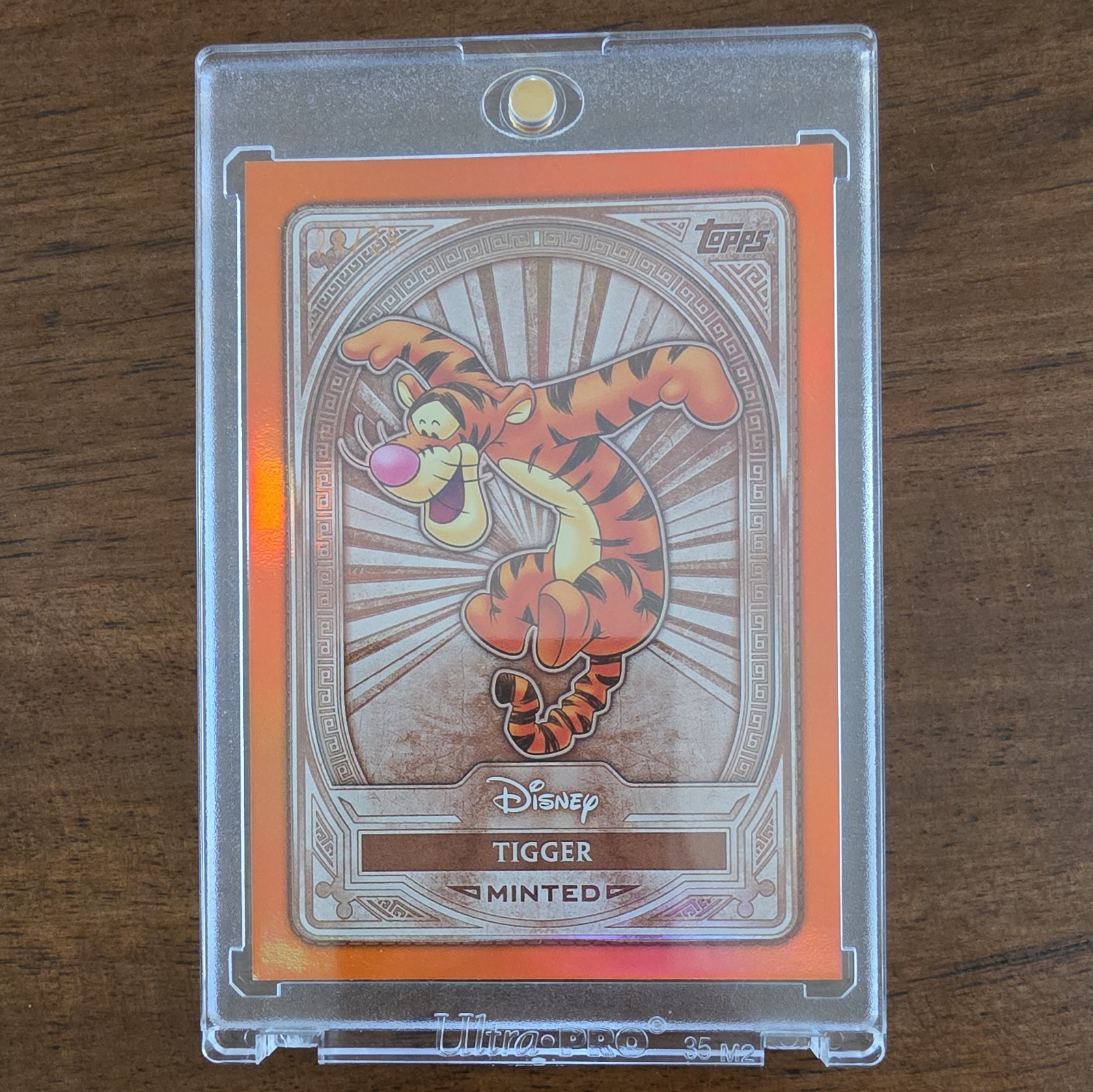 2025 Topps Chrome Disney Minted Tigger Orange Refractor /25
