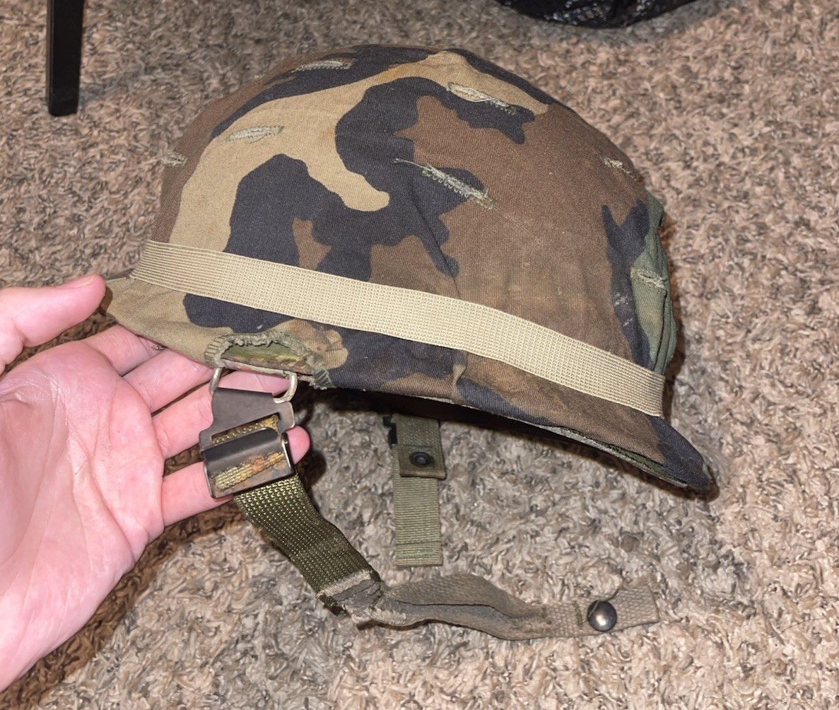 U.S. Army M1 Combat Helmet w/ Original Liner Chinstrap