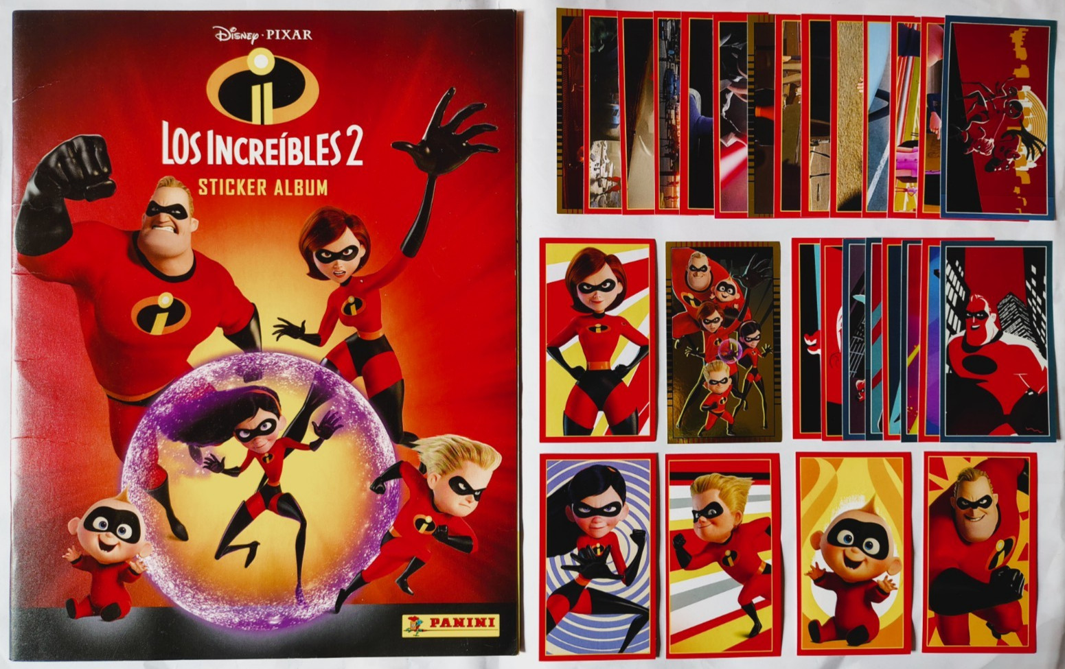 THE INCREDIBLES 2 PANINI 2019 - ALBUM + FULL SET 192/192 STICKERS / DISNEY PIXAR