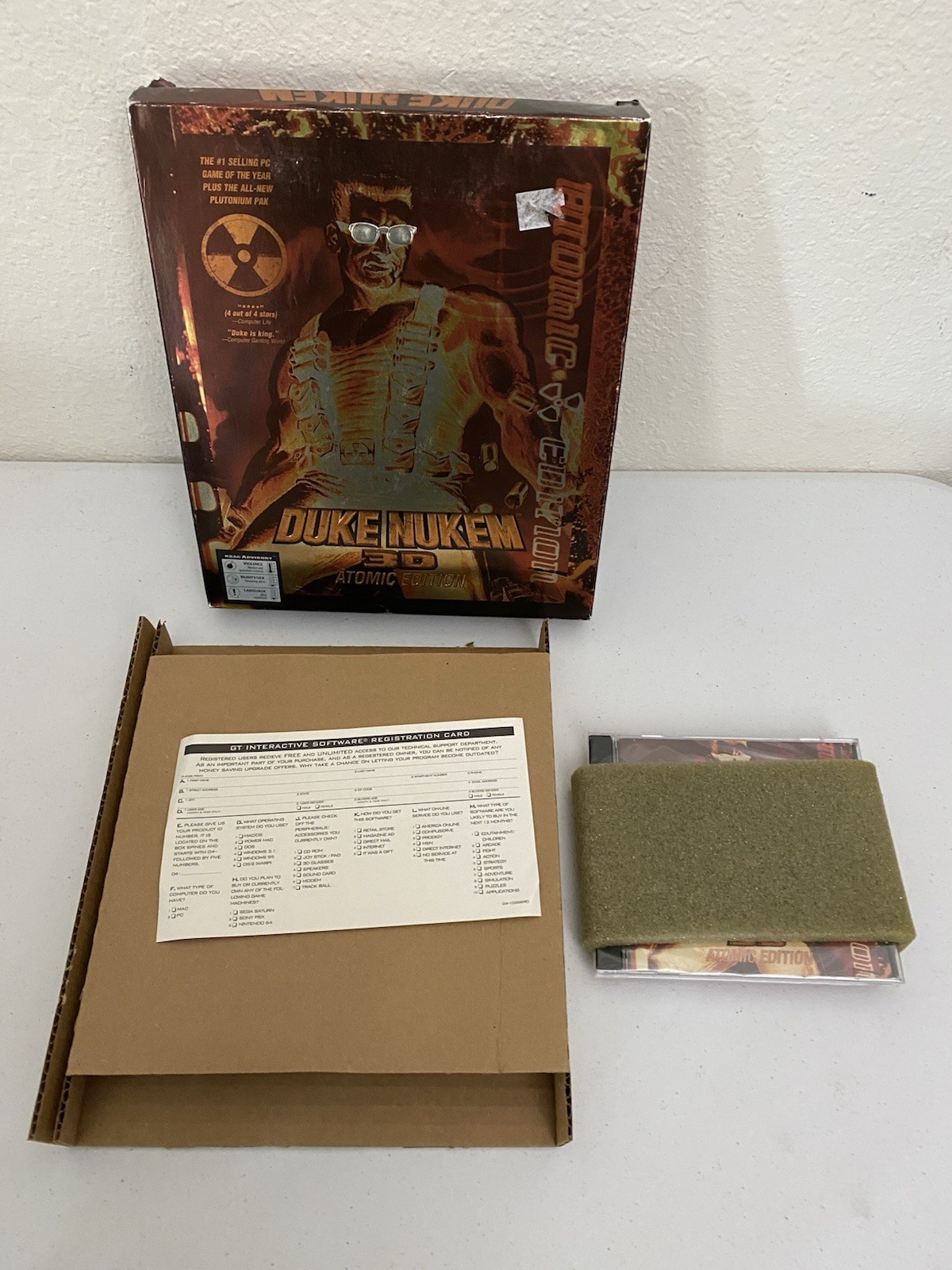 Duke Nukem 3D: Atomic Edition (PC, 1996) Rare Open Big Box Sealed Jewel Case