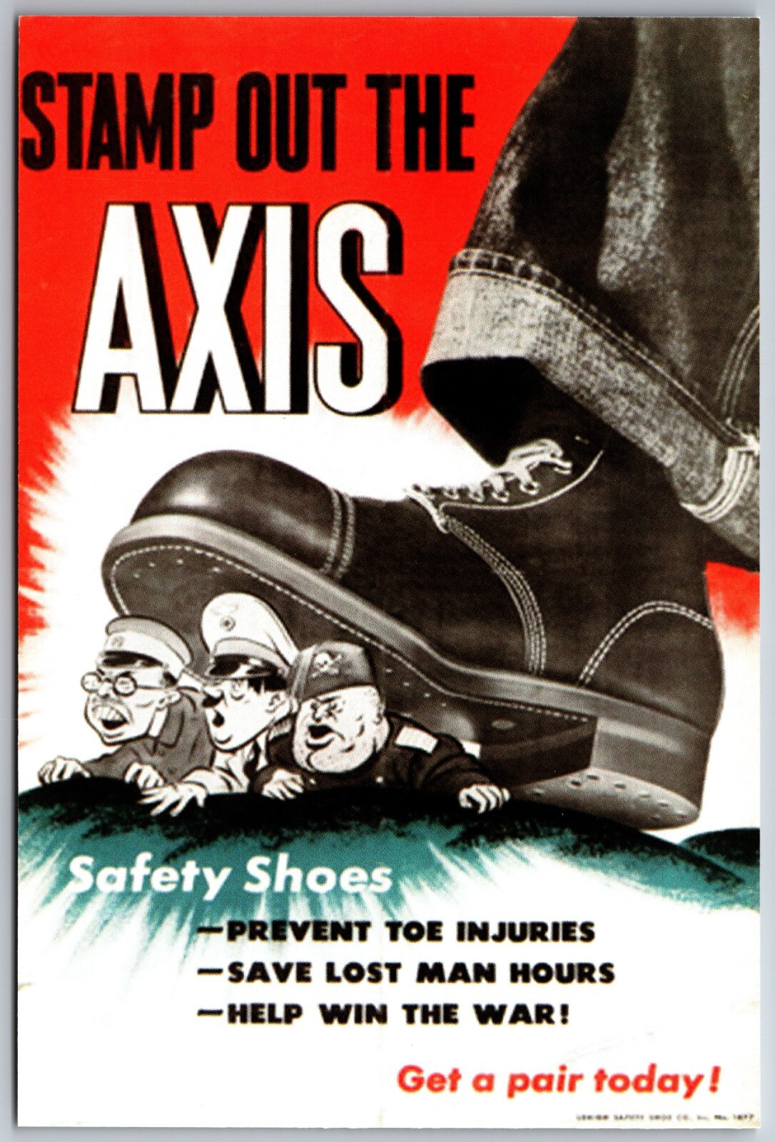 Stamp Out The Axis 1940s World War II WWII Propaganda 4x6