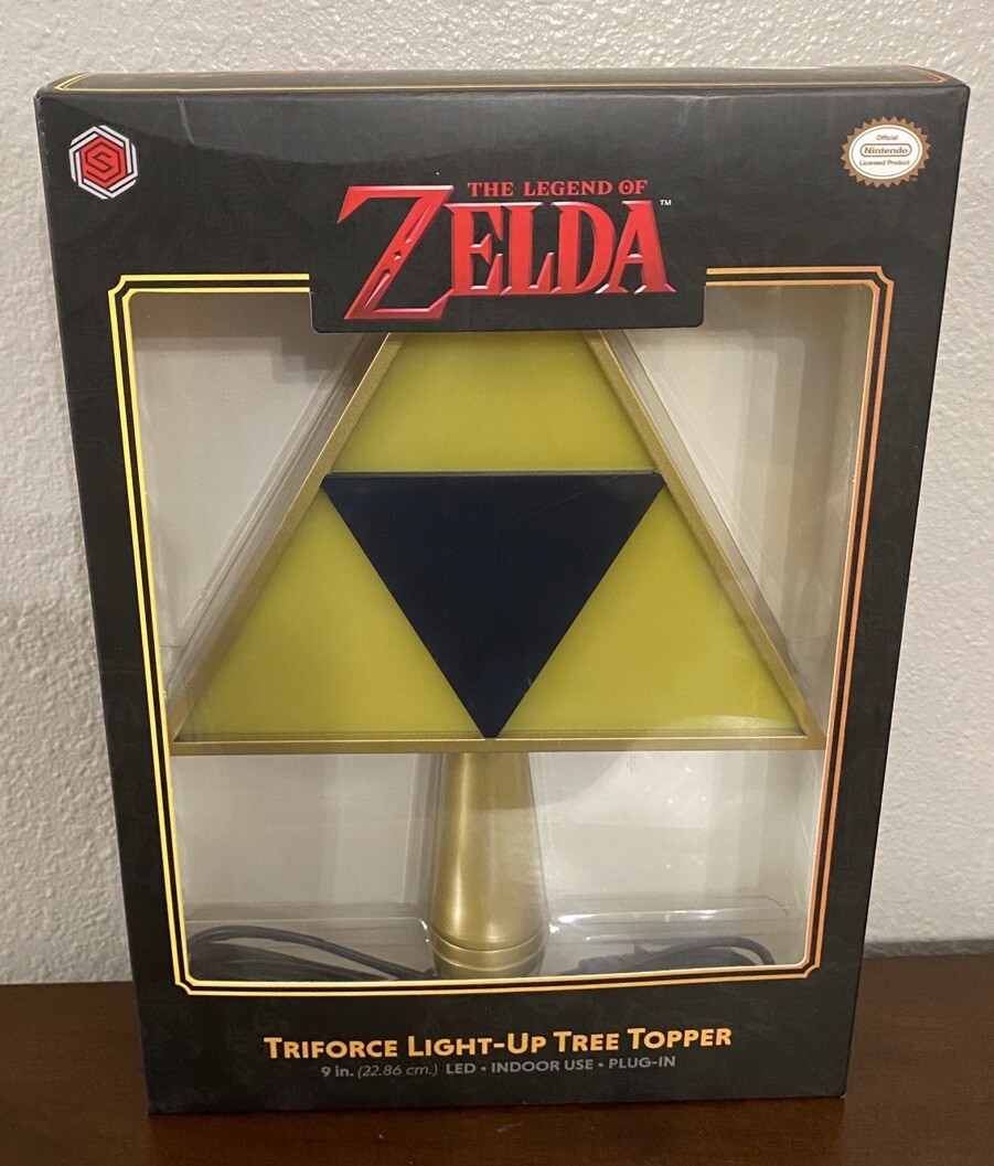 Legend Of Zelda Triforce Plug In Light Up Nintendo Christmas Tree Topper New