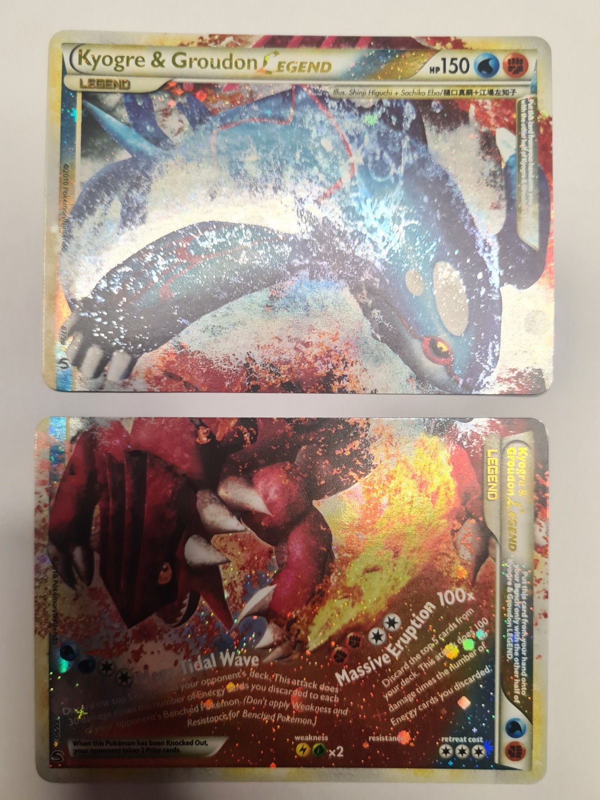 Pokemon Kyogre & Groudon Legend 87/90 and 88/90