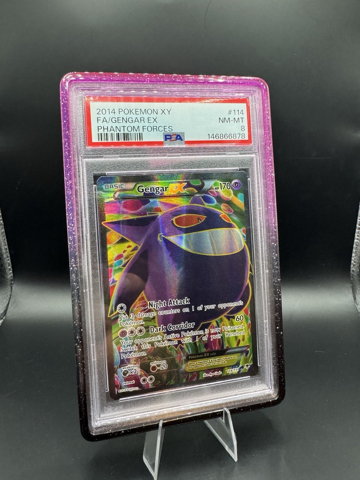 PSA 8 Gengar Full Art Ultra Rare + 2 Booster Packs Bundle(read Description)