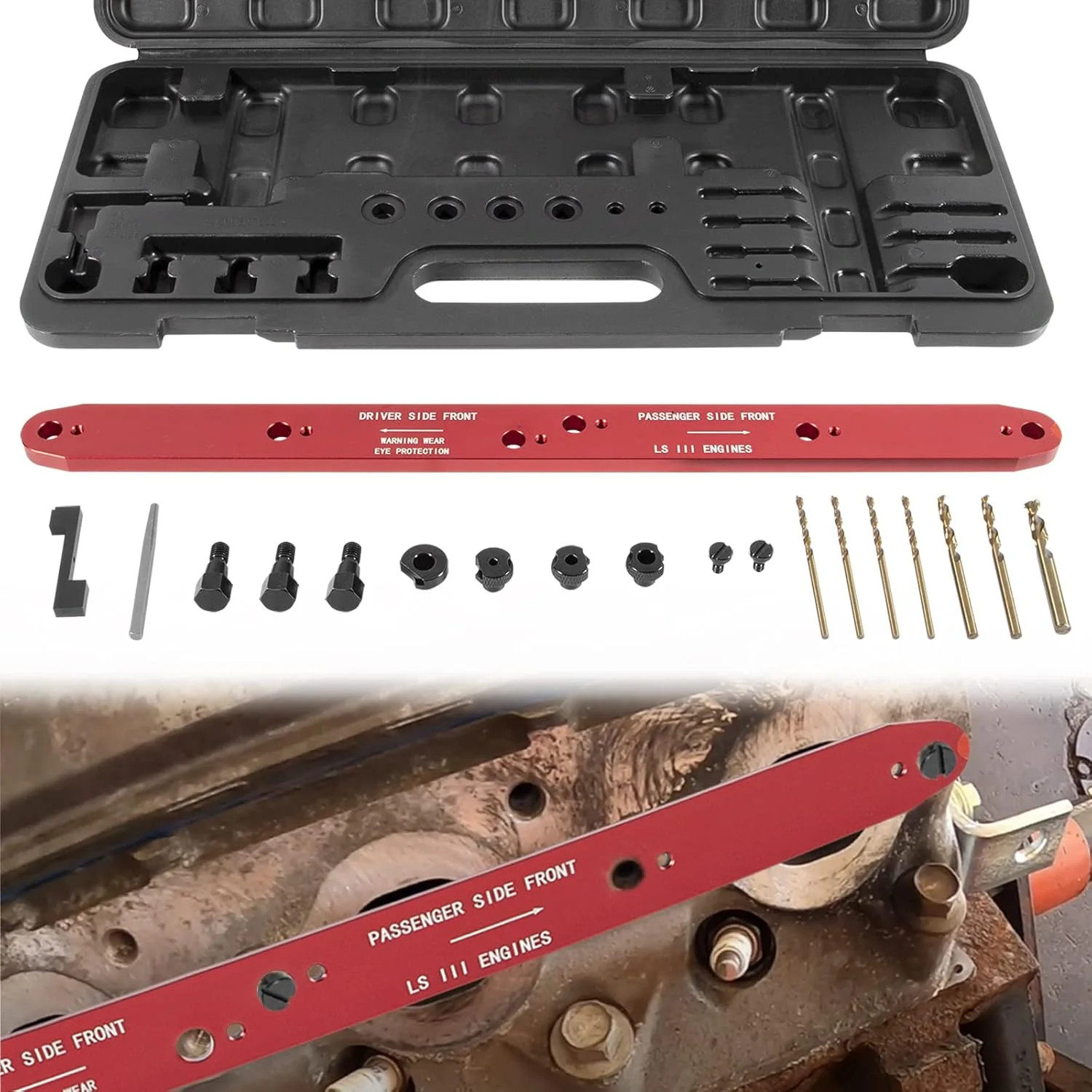 71400 Broken Exhaust Manifold Bolt Stud Drill Template for GM LSIII 4.8 5.3 6.0L