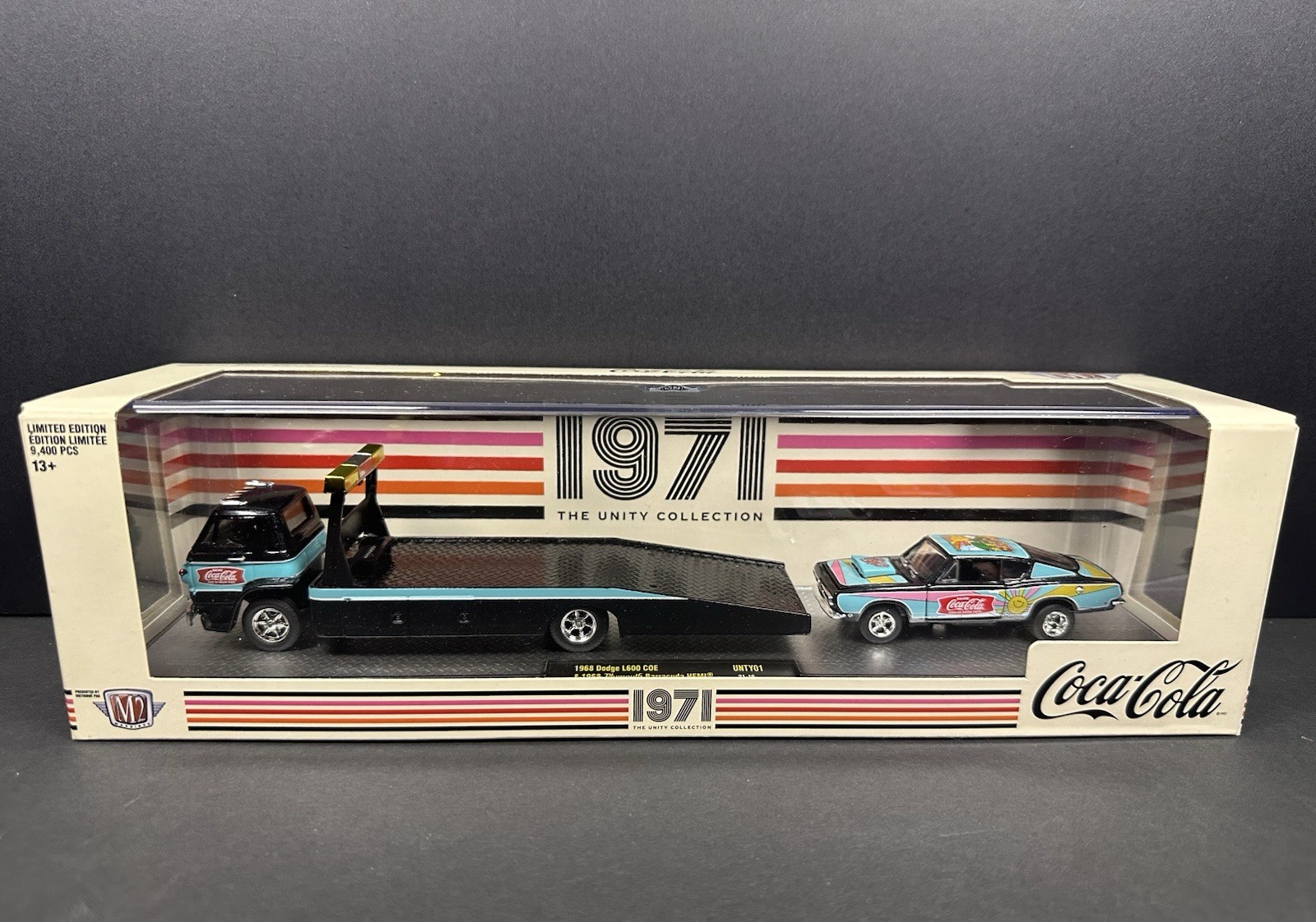 Coca-Cola 1971 Unity Collection Diecast Set Dodge L600 COE & Barracuda