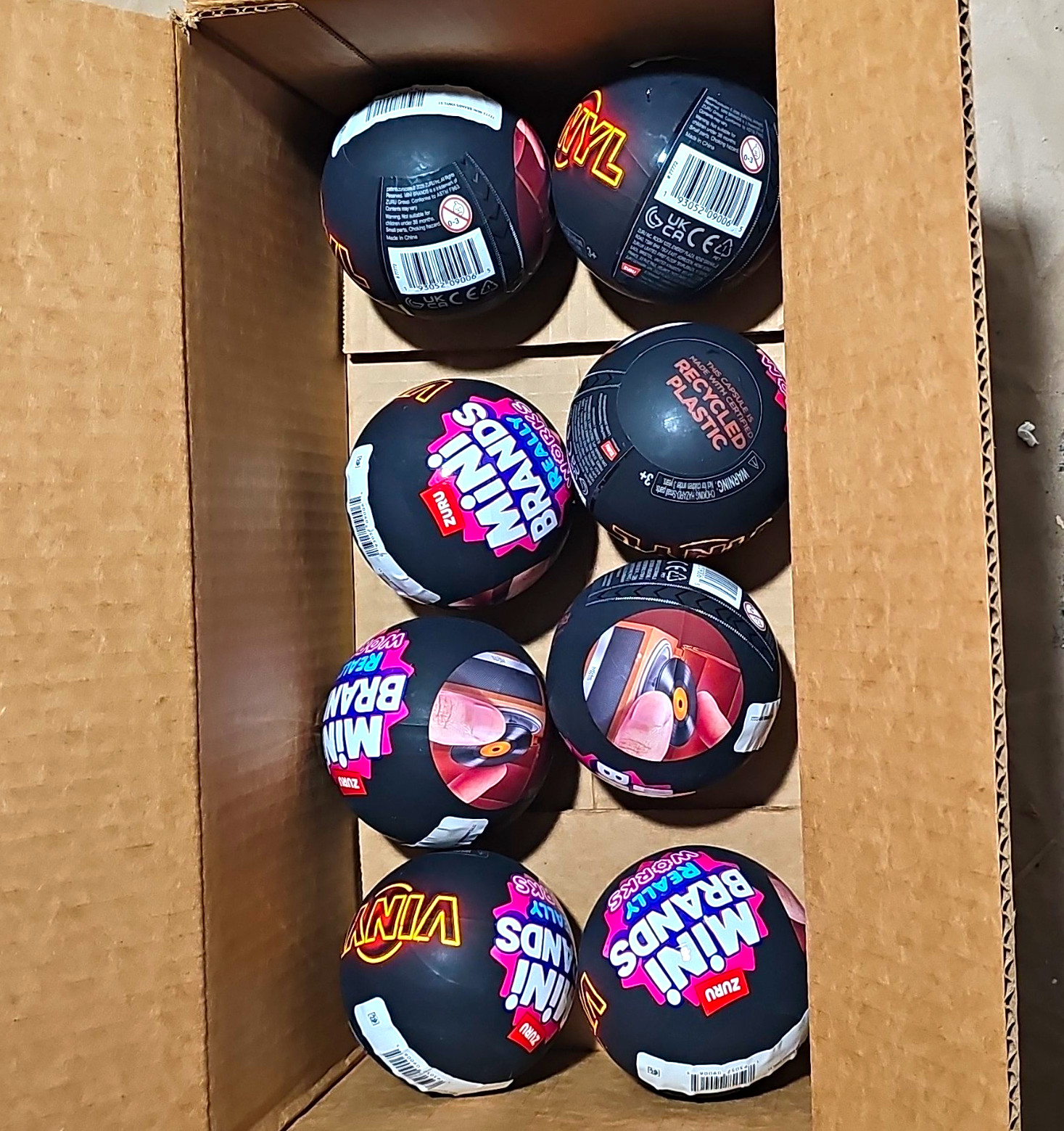 8 ZURU Mini Brands Real Vinyl Blind Pack Mystery Capsule Ball Lot