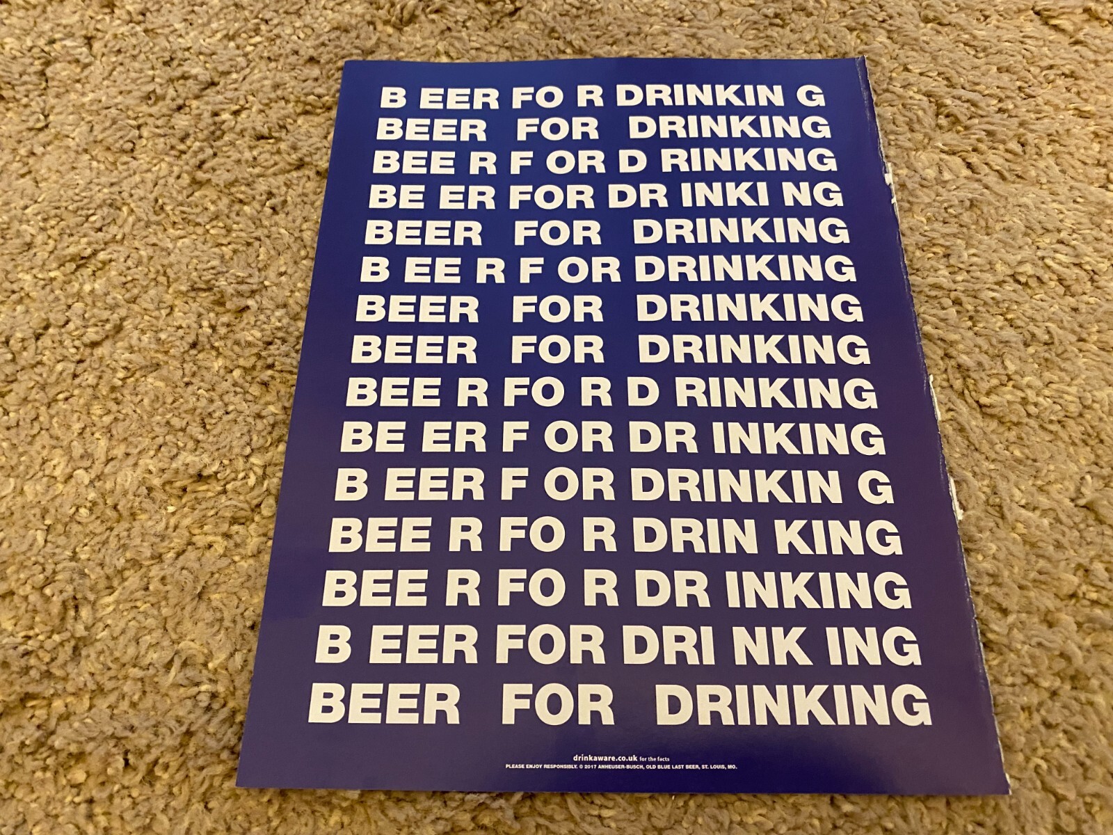 VBK20 ADVERT 11X16 Old Blue Poster Vintage Drink Last