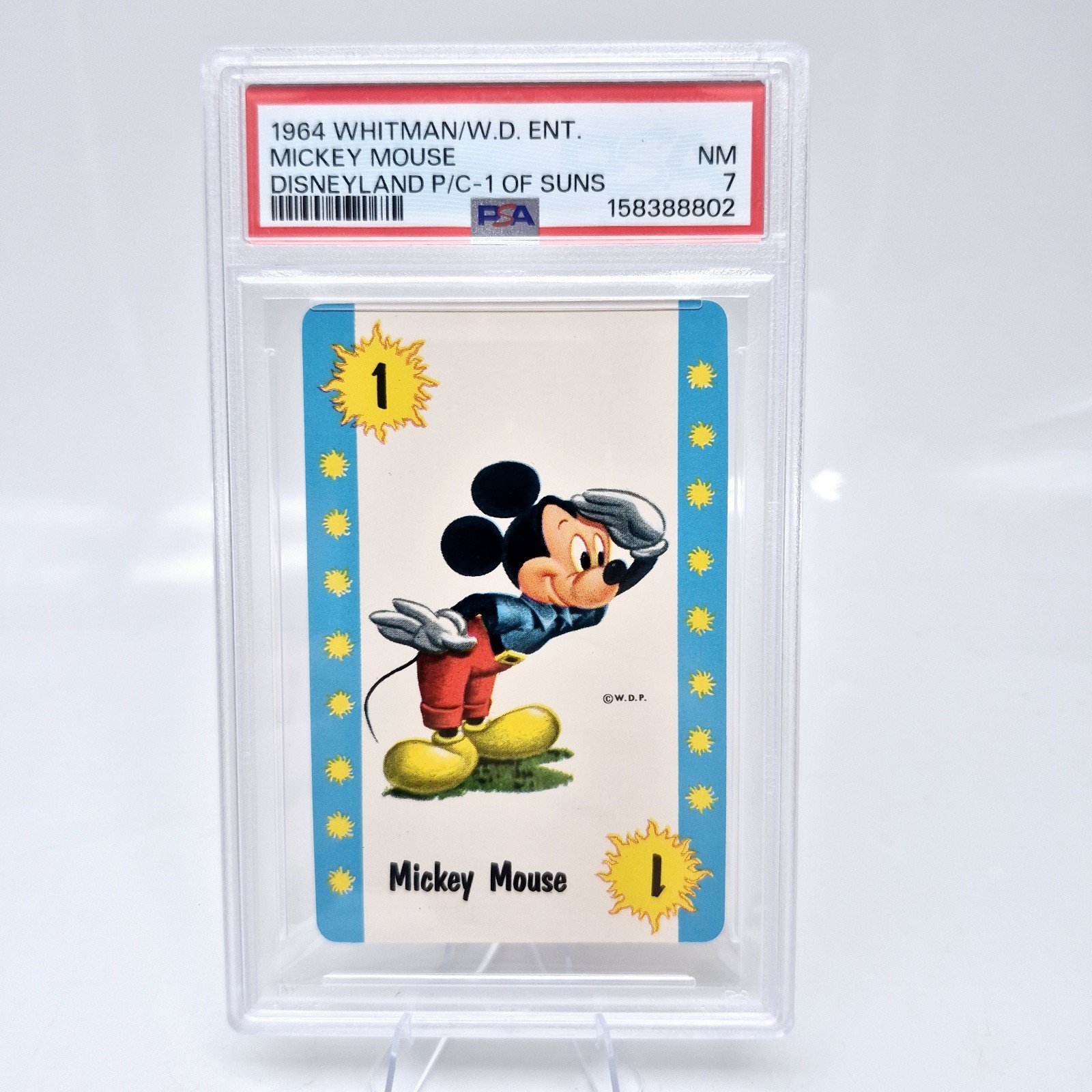 1964 Disney Mickey Mouse PSA 7 Disneyland  Whitman #1 of Suns