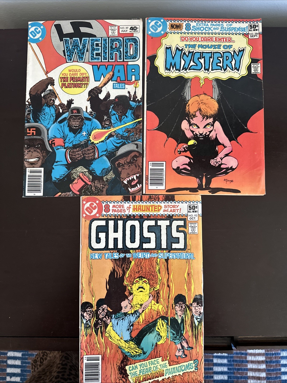 Dc comics Lot Of 3 198os Comic Weird War Tales, Ghosts, House Of Mystery