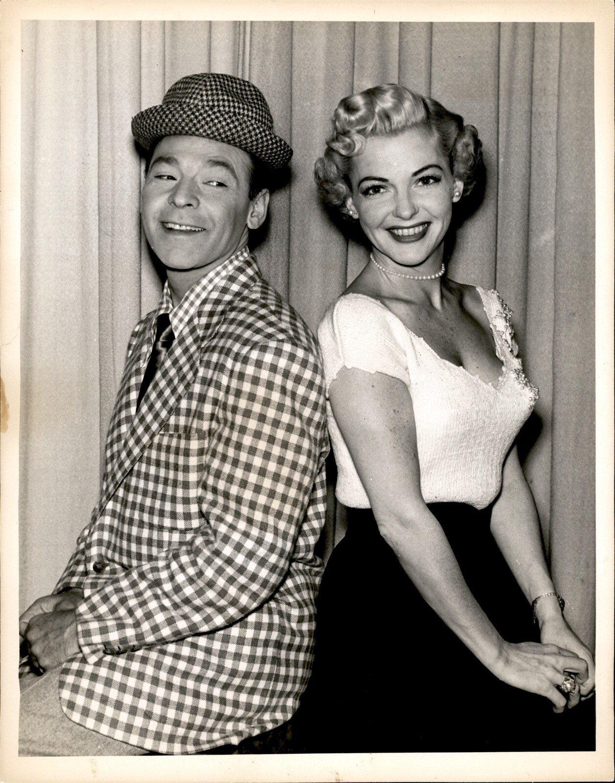BR46 Rare Original Photo PINKLY LEE VIVIAN BLAINE Couple Entertainers Singers