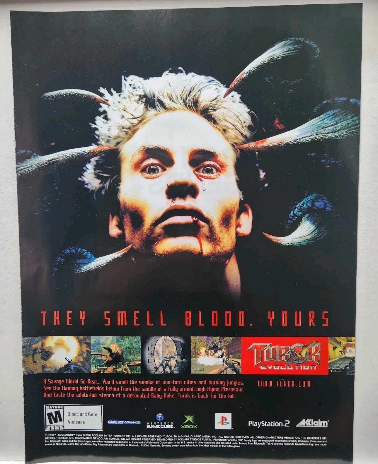 2002 Turok Evolution Sony Playstation 2 PS2 XBOX Print Ad Poster Promo Art
