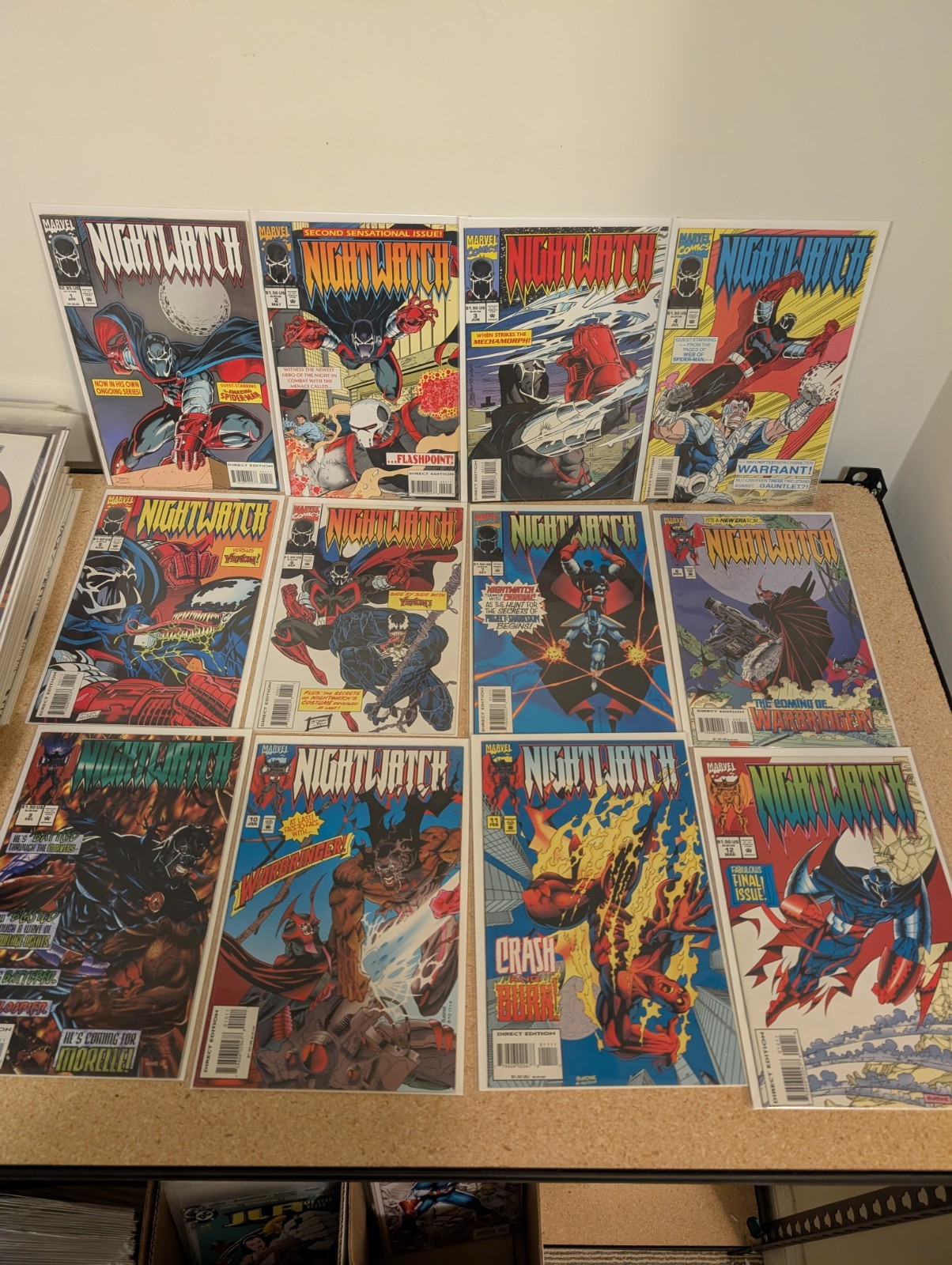 Nightwatch #1-12 Complete Marvel Comic Set 1994 Ron Lim Spider-Man Venom VF/NM