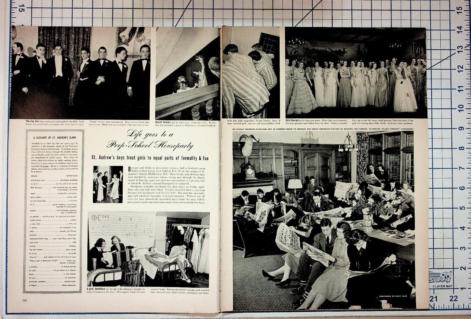 1940s St. Andrew's Prep School Houseparty Magazine Page Ephemera Delaware