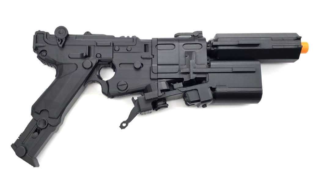 Replica Wolfenstein II Colossus Luger P61 3D Printed 1:1 Scale Cosplay Prop