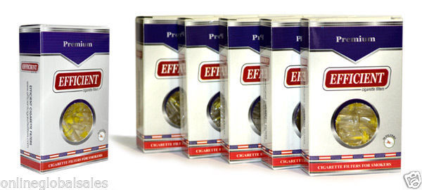 6 Packs EFFICIENT Cigarette Filters (180 Filters) Block & Filter Out Tar & Nic