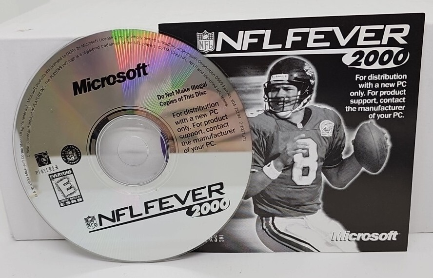 1999 Microsoft NFL Fever 2000 PC Game Distribution Disc -  