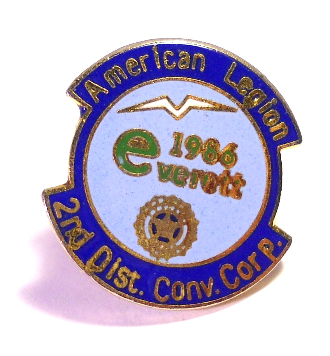 Vintage 1986 Everett American Legion 2nd Dist. Conv. Cor P. Lapel Pin Insignia