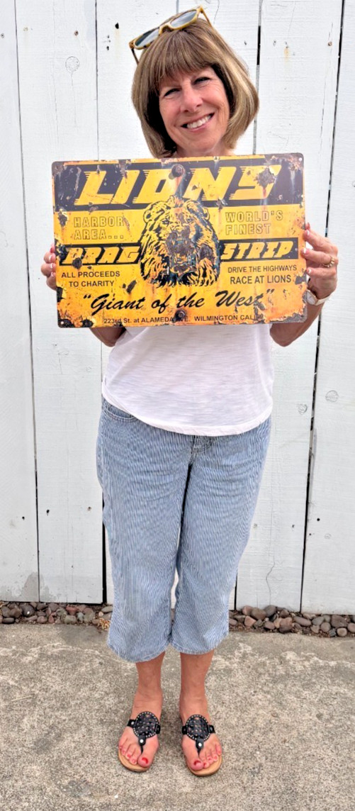 Vintage Lions Drag Strip Sign Retro aged chippy Garage NHRA Man Cave Decor 11x17