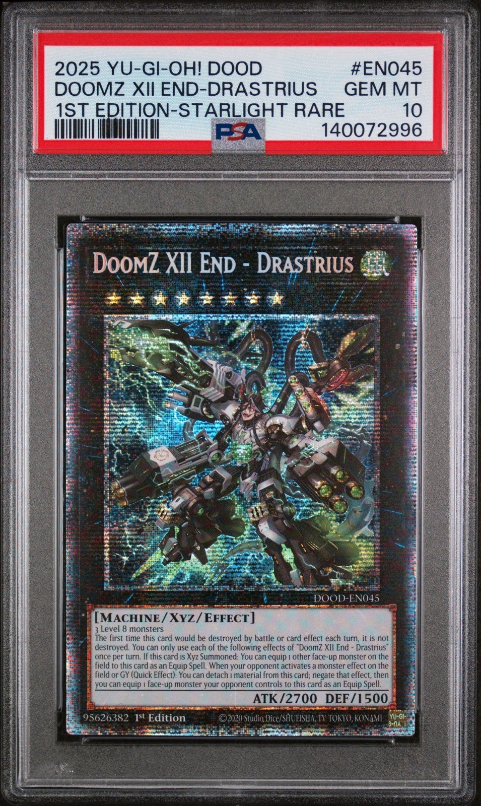 2025 YU-GI-OH DOOD-DOOM OF DIMENSIONS 1ST EDITION-STARLIGHT RARE PSA 10 